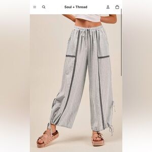 Striped Gray Women's Pants